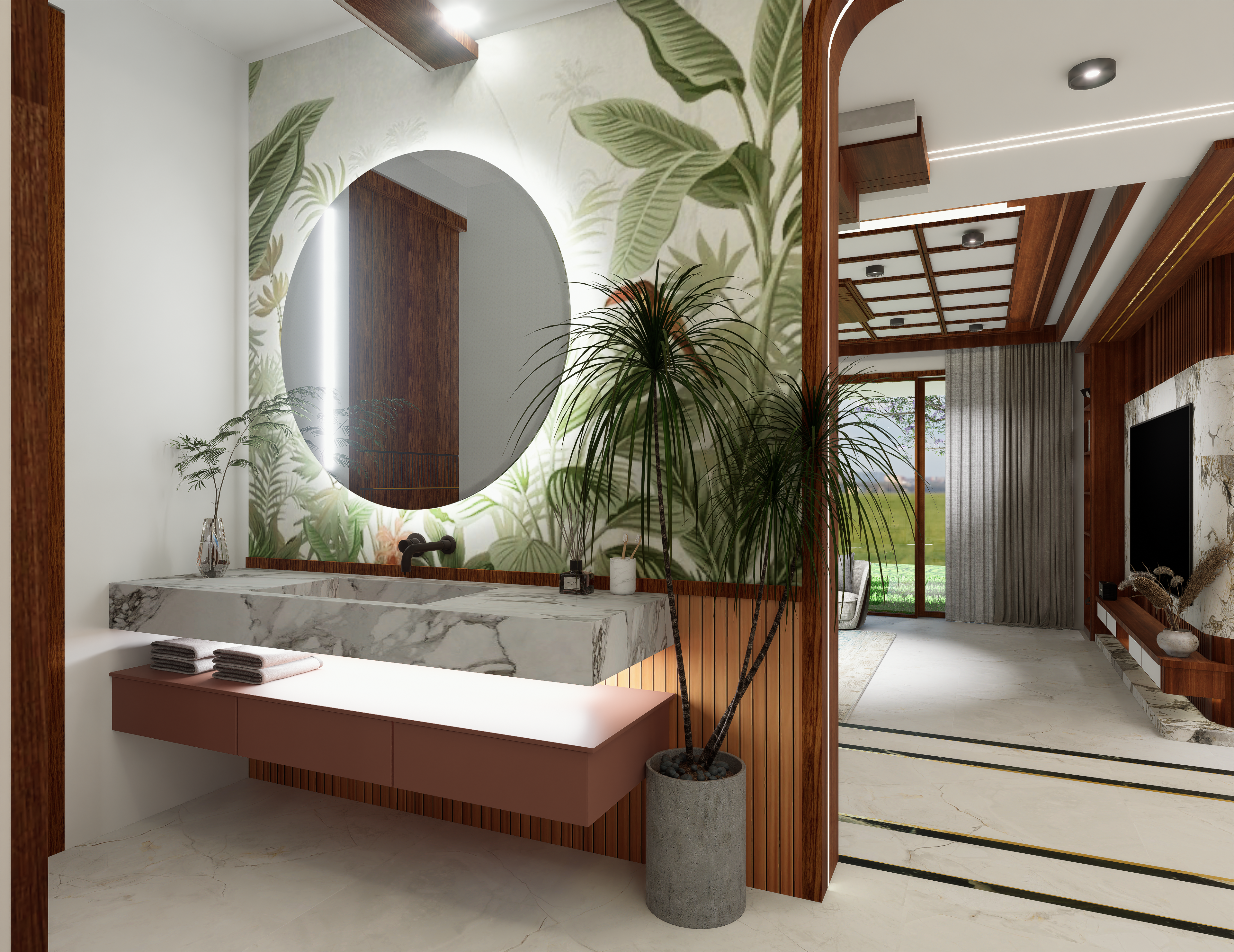 Botanical spa bathroom